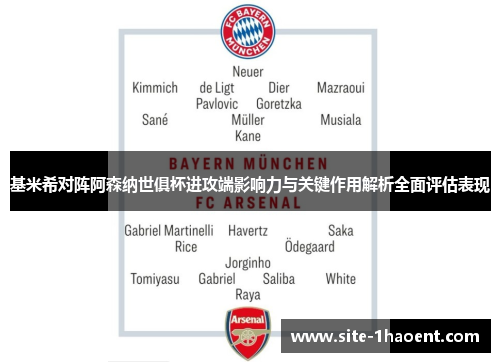 基米希对阵阿森纳世俱杯进攻端影响力与关键作用解析全面评估表现
